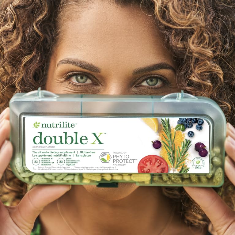 Nutrilite Double X Vitamin/Mineral/Phytonutrient Supplement - 31 Day Supply with 3-Compartment Case - Kansas Nuitrition - HNZSDS