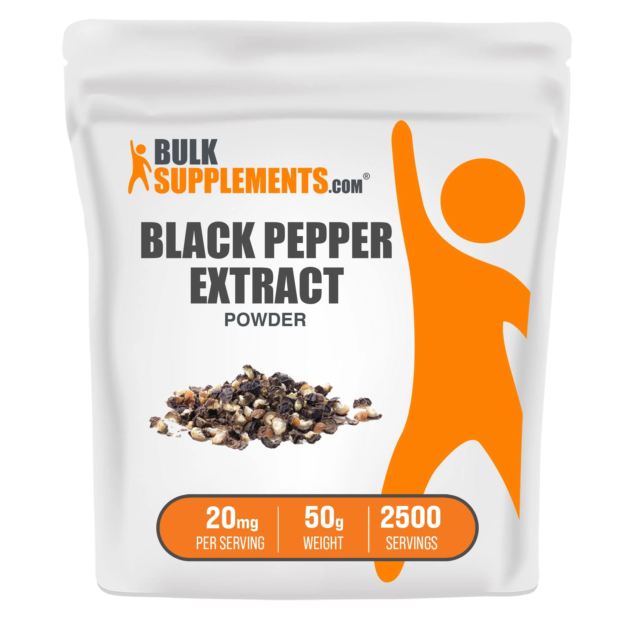 BulkSupplements.com Black Pepper Extract Powder - 95% Piperine - Black Pepper Supplements - Piperine Extract - Piperine Powder