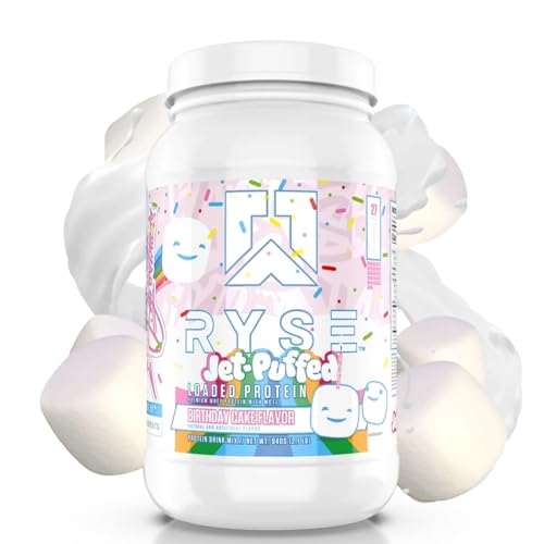 Ryse Loaded Protein Powder | 25g Whey Protein Isolate & Concentrate | with Prebiotic Fiber & MCTs | Low Carbs & Low Sugar | 27 Servings (Birthday