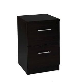Premium Pro 2-Drawer File Cabinet Desk High (Vertical/Lateral/File Pedestal - Espresso), Brown, Rye Studio