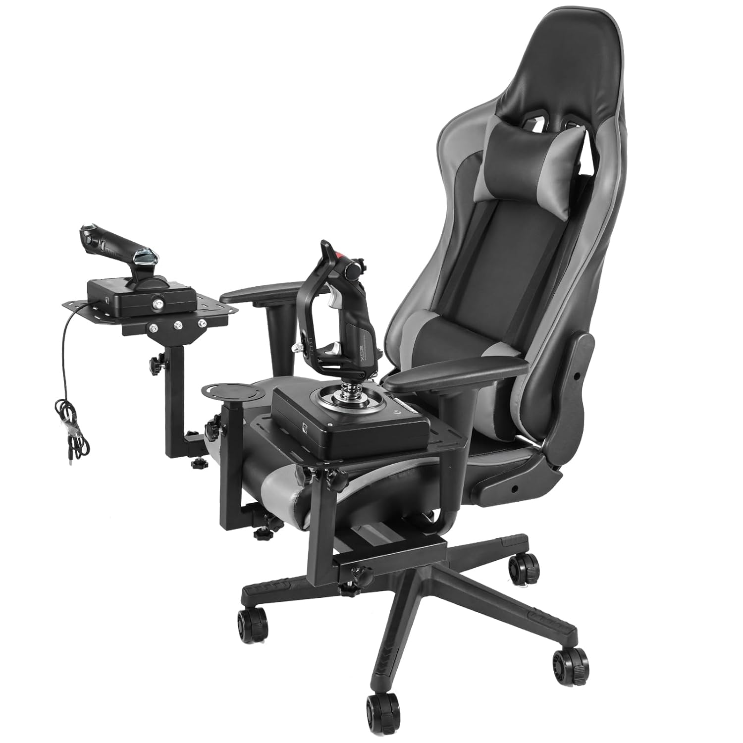 Mokapit Adjustable Flight Simulator Cockpit Fit for LogitechX56/X52 PRO,Thrustmaster A10C Hotas Warthog/T.16000M/TH8A/TCA