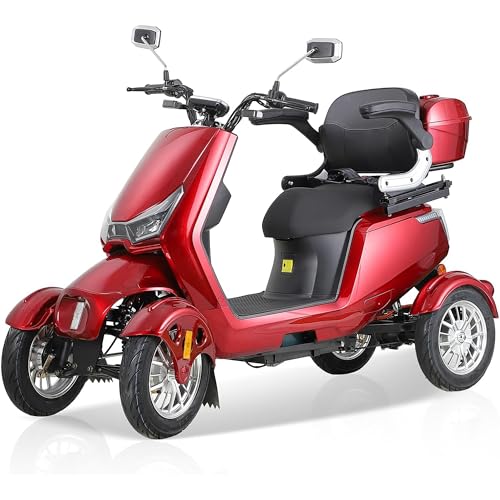 1000W 15 MPH Heavy Duty 4 Wheel Mobility Scooter 500lbs Loadweight