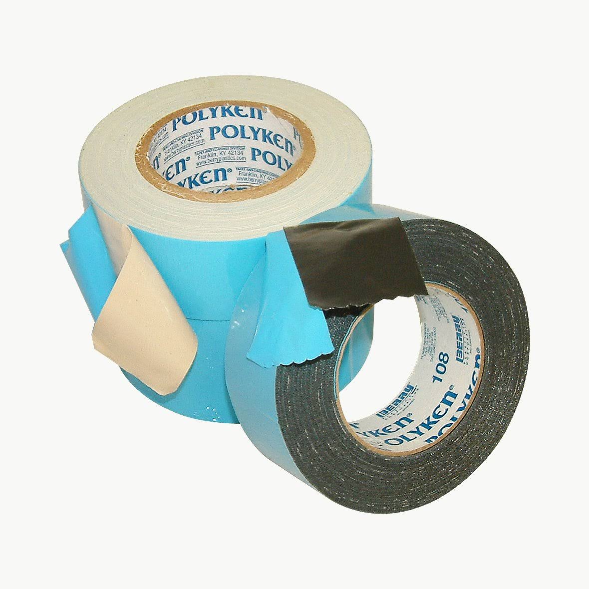 Polyken 108FR Flame Retardant Double Coated Cloth Carpet Tape: 3x22 x 75 ft, Natural
