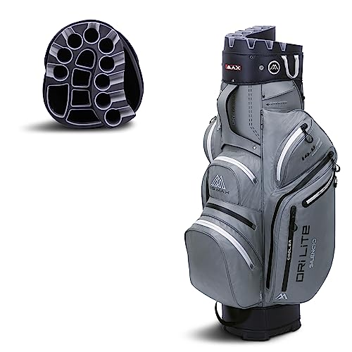 Big Max Dri Lite Silencio 2 - Waterproof Golf Cart Bag with Protective 14 Way Golf Club Divider Organizer Top