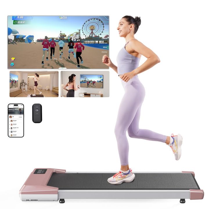 Superun Walking Pad, Under Desk Walking Pad Treadmills for Home & Office, 2 in 1 Walking Treadmill