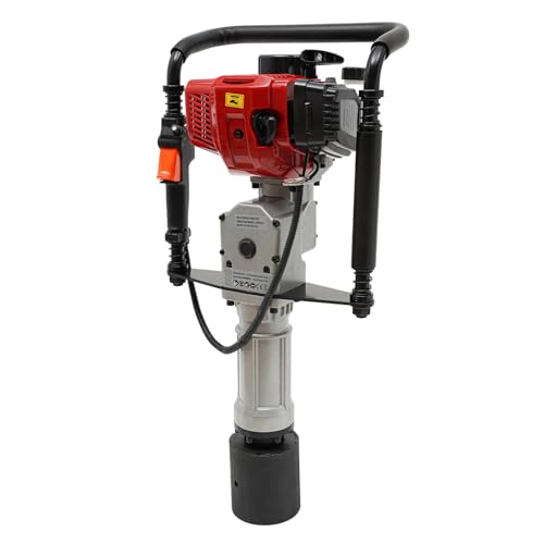 Gas Powered T-Post Driver,4 Stroke 37.7cc Gas Powered Pile Driver Fence,Gasoline Petrol Garden Fencing Tool Machine with 2 Post Driving-head