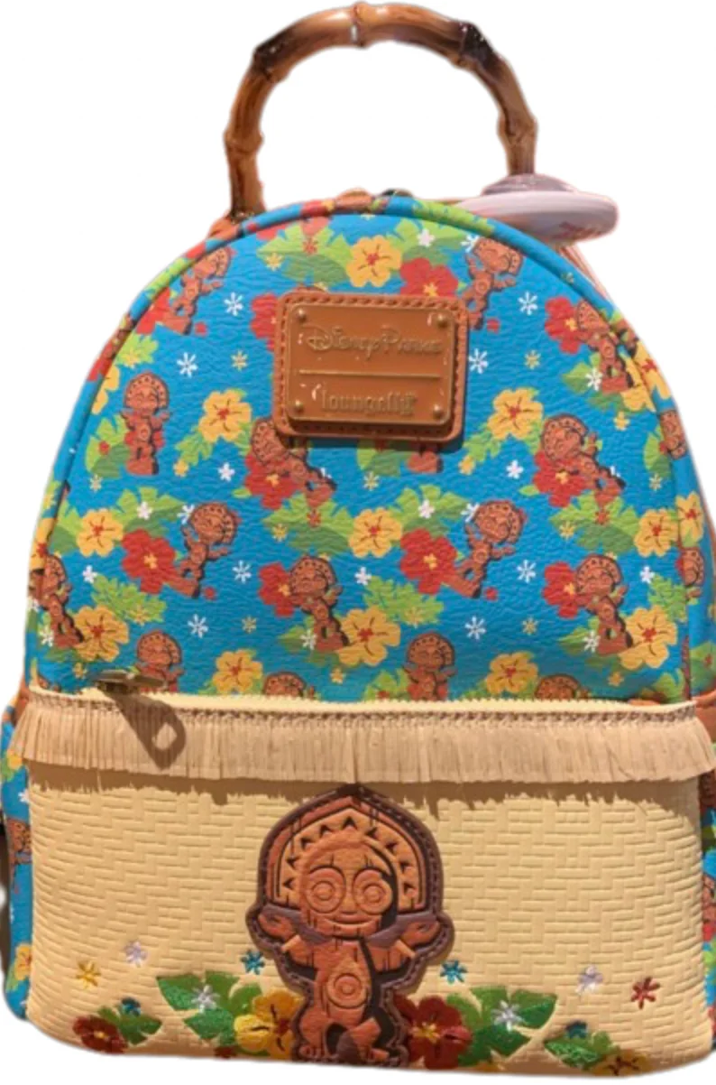Disney Parks Polynesian Village Resort Maui Tiki Totem Backpack Loungefly New