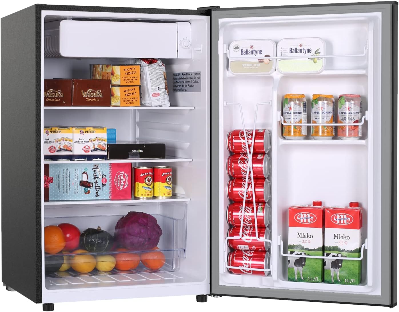 Frestec Mini Refrigerator,4.5 Cu Ft Small Fridge,Mini Fridge for Bedroom,Dorm Refrigerator,Small Refrigerator for Office,Single Door Compact