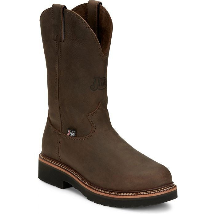 Justin Men’s Carbide 11″ Western Work Boot -Brown- OW4440