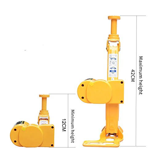 Reliancer Electric Car Floor Jack 3 Ton All-in-One Automatic 12V Scissor Lift Jack Set for Sedans SUV w/Double Saddles Remote Ti
