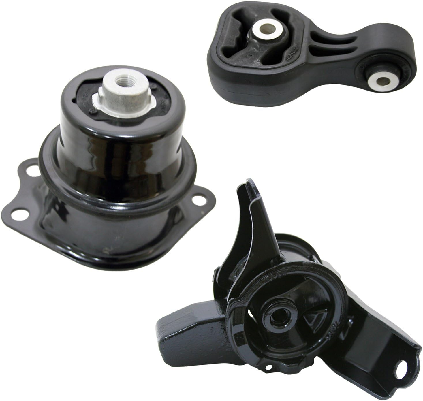 3pcs Set - Motor Mounts Kit Compatible with 09-13 Honda Fit (1.5L 4Cylinder) Automatic Transmission - Auto AT Trans Engine Mounts Pack of 2