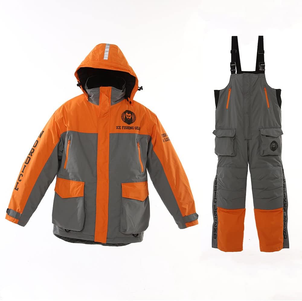 Nordic Legend Aurora Series Ice Fishing Suit, Insulated Bibs and Jacket, Waterproof Gear for Ice Fishing and Snowmobiling