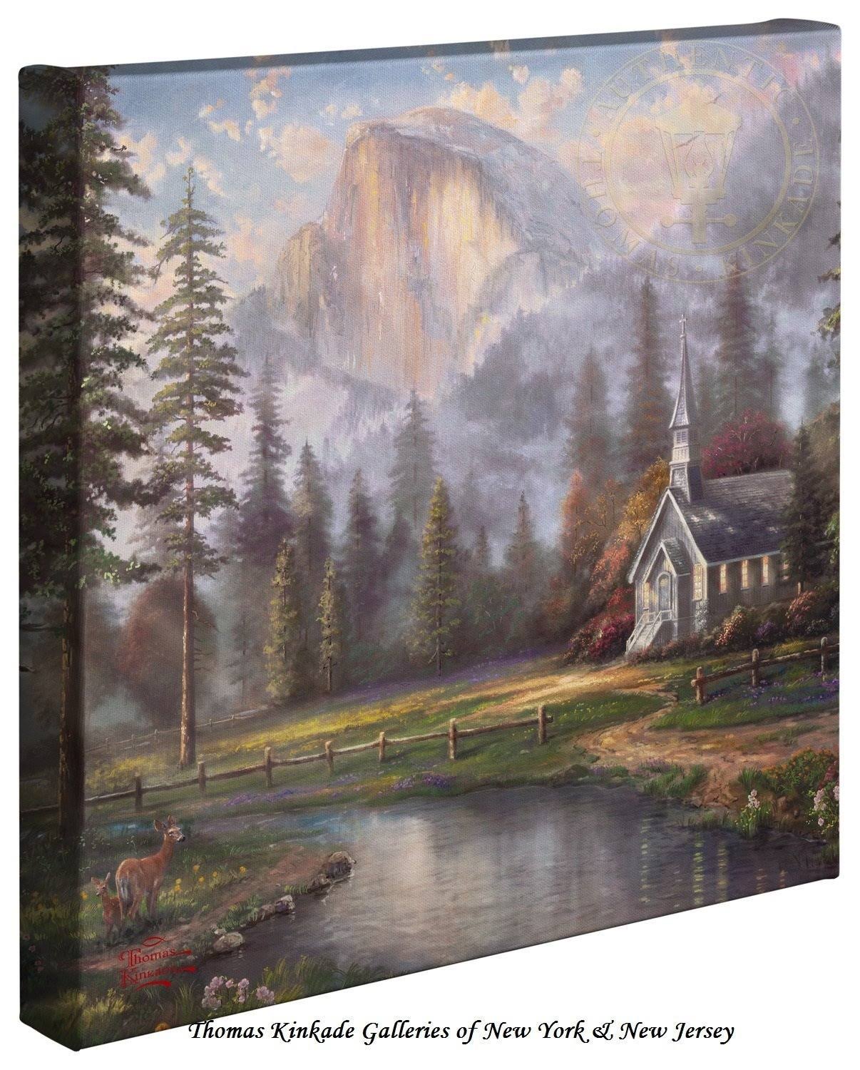 Thomas Kinkade Studios Valley Chapel 14 x 14 Gallery Wrapped Canvas