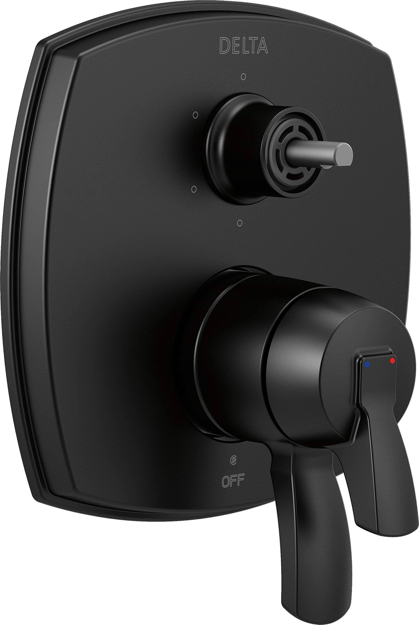 Delta T27976-BLLHP Stryke 17 Series Integrated Diverter Trim with Six Function Diverter Less Diverter Handle Matte Black