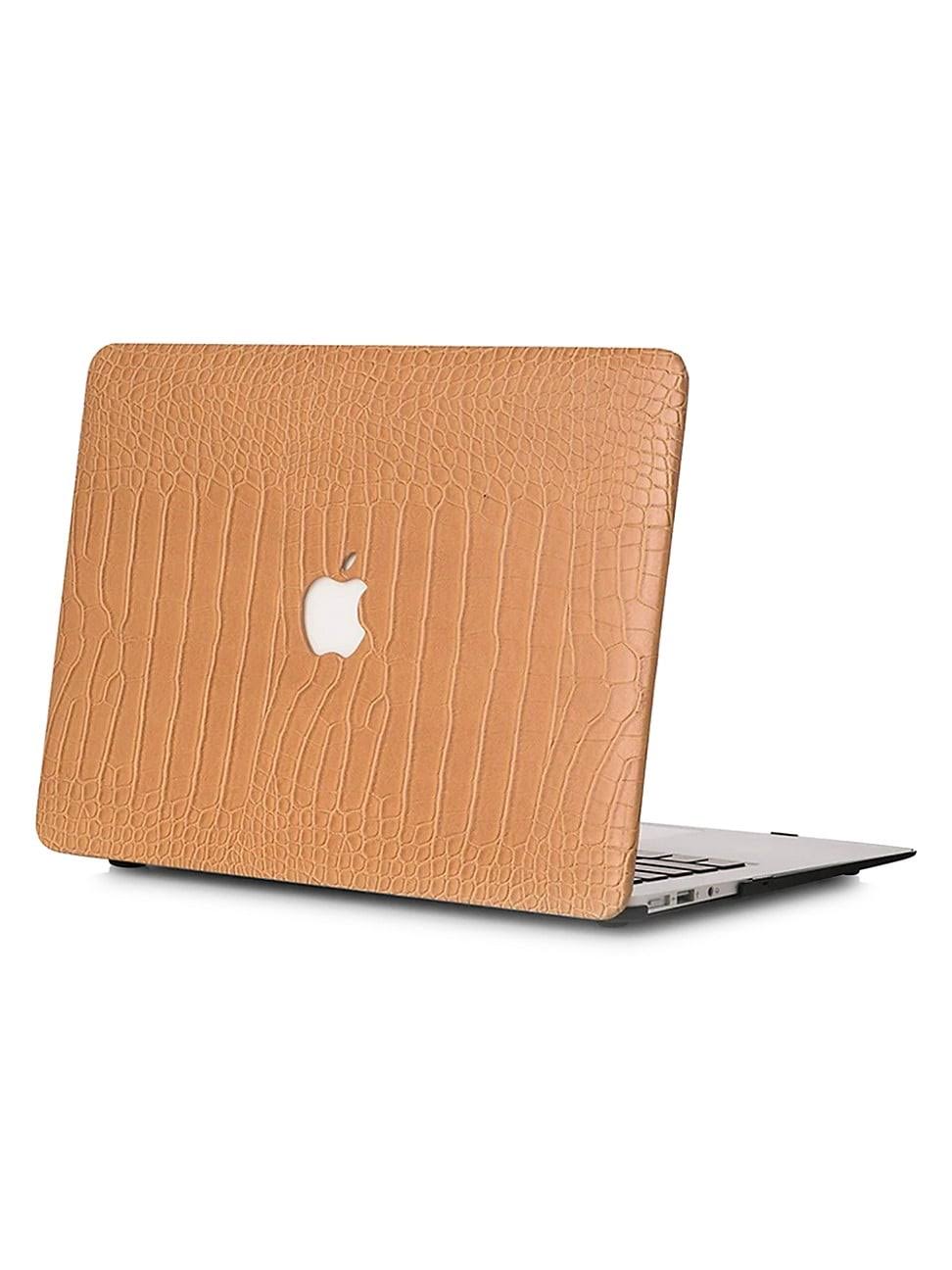 Chic Geeks Faux Crocodile MacBook Case - Khaki