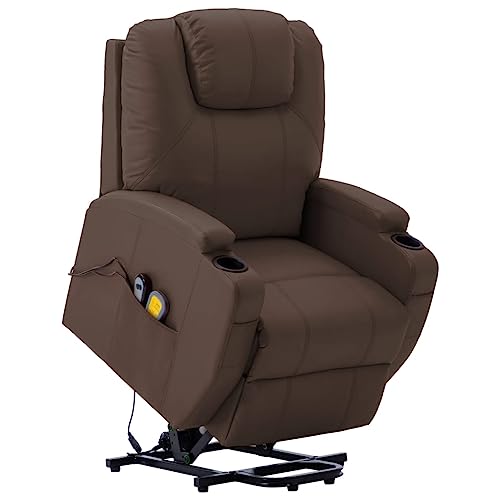 vidaXL Electric Power Lift Massage Chair with Manual Recline, 6-Point Vibration Massage