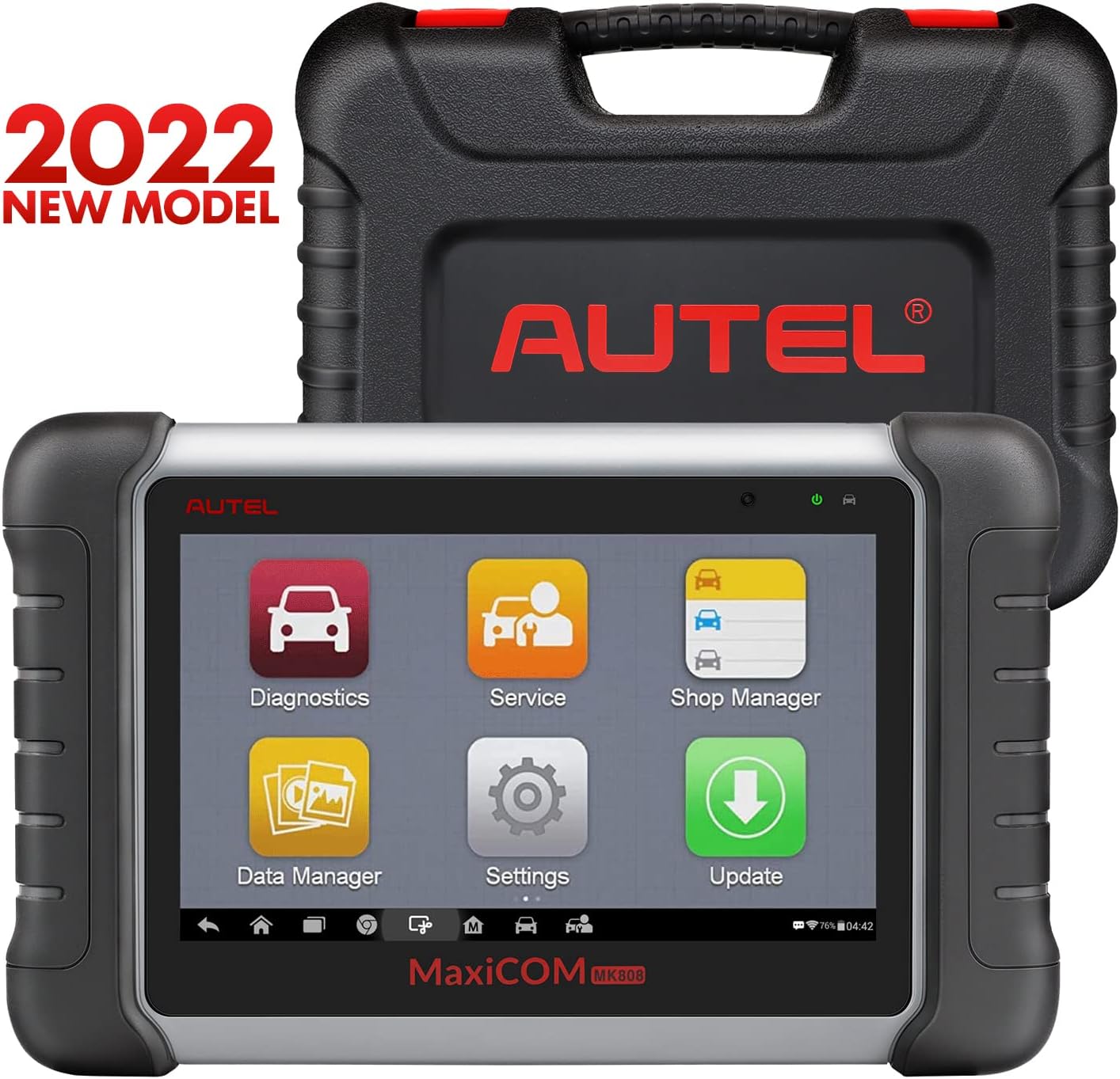 Autel MaxiCOM MK808, 2022 Upgrade Ver. of MaxiCheck MX808 Car Diagnostic Scanner, 28+ Services, All System Diagnostic Scan Tool with ABS Auto Bleed