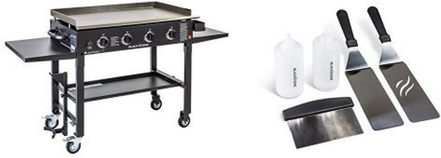 Blackstone 36 inch Outdoor Flat Top Gas Grill Griddle Station - 4-burner - Propane Fueled - Restaurant Grade - Professional Quality