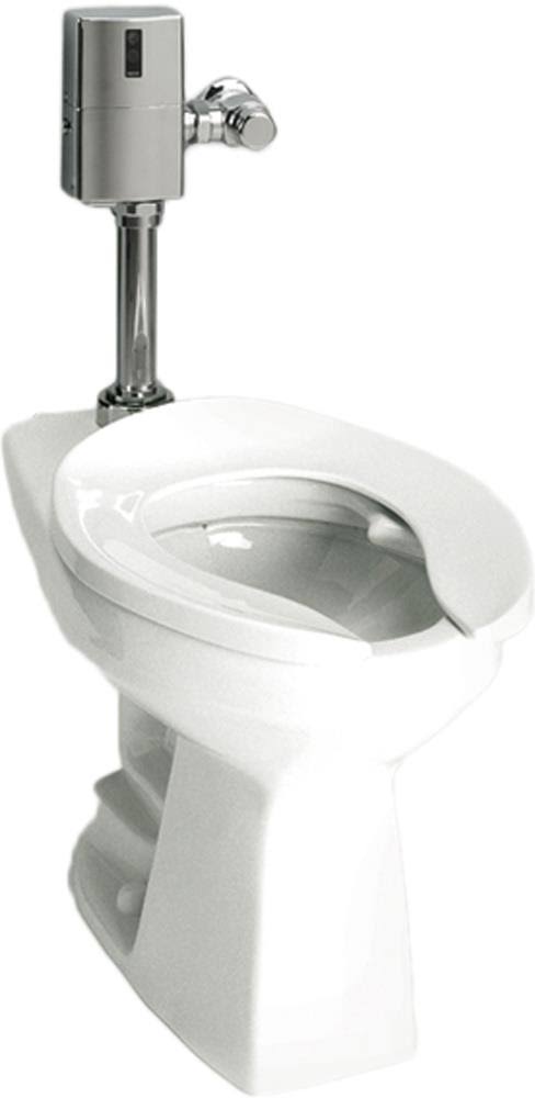 CT705EN-01 Elongated 2-Piece Commercial Flushometer Toilet (Cotton White)