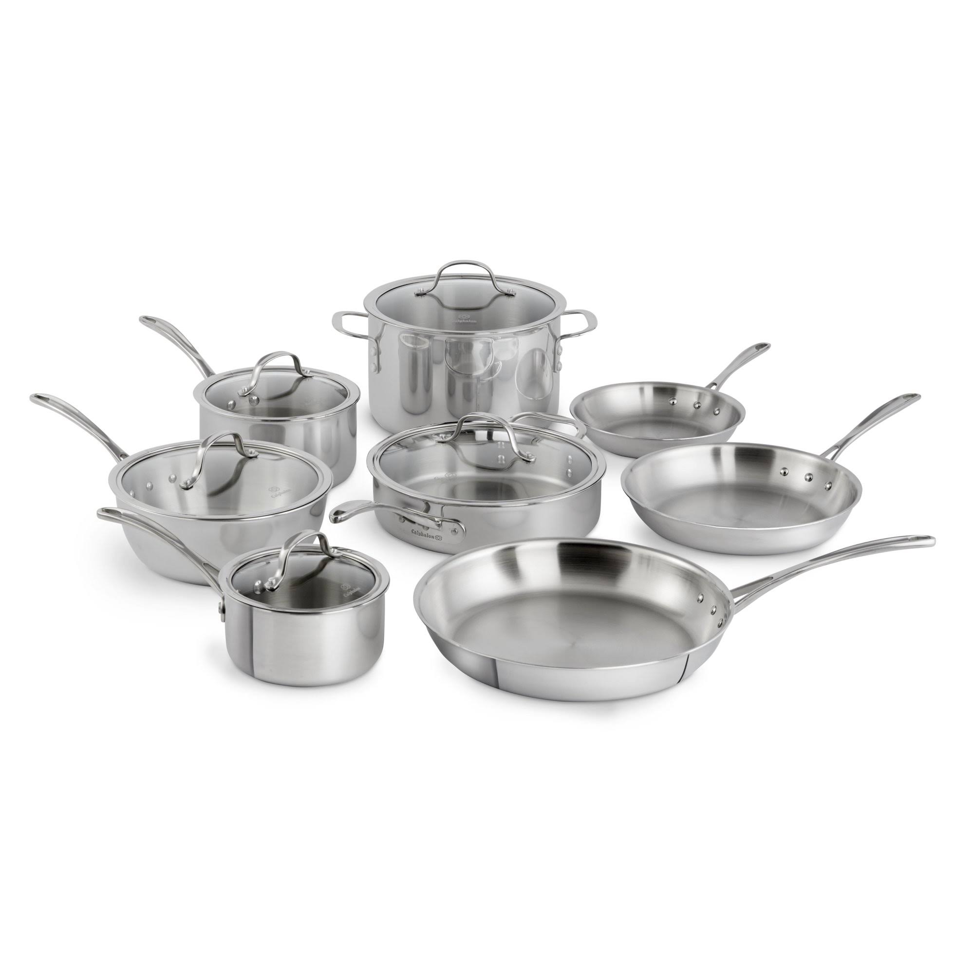 Calphalon Tri-Ply Stainless Steel 13-Piece Cookware Set
