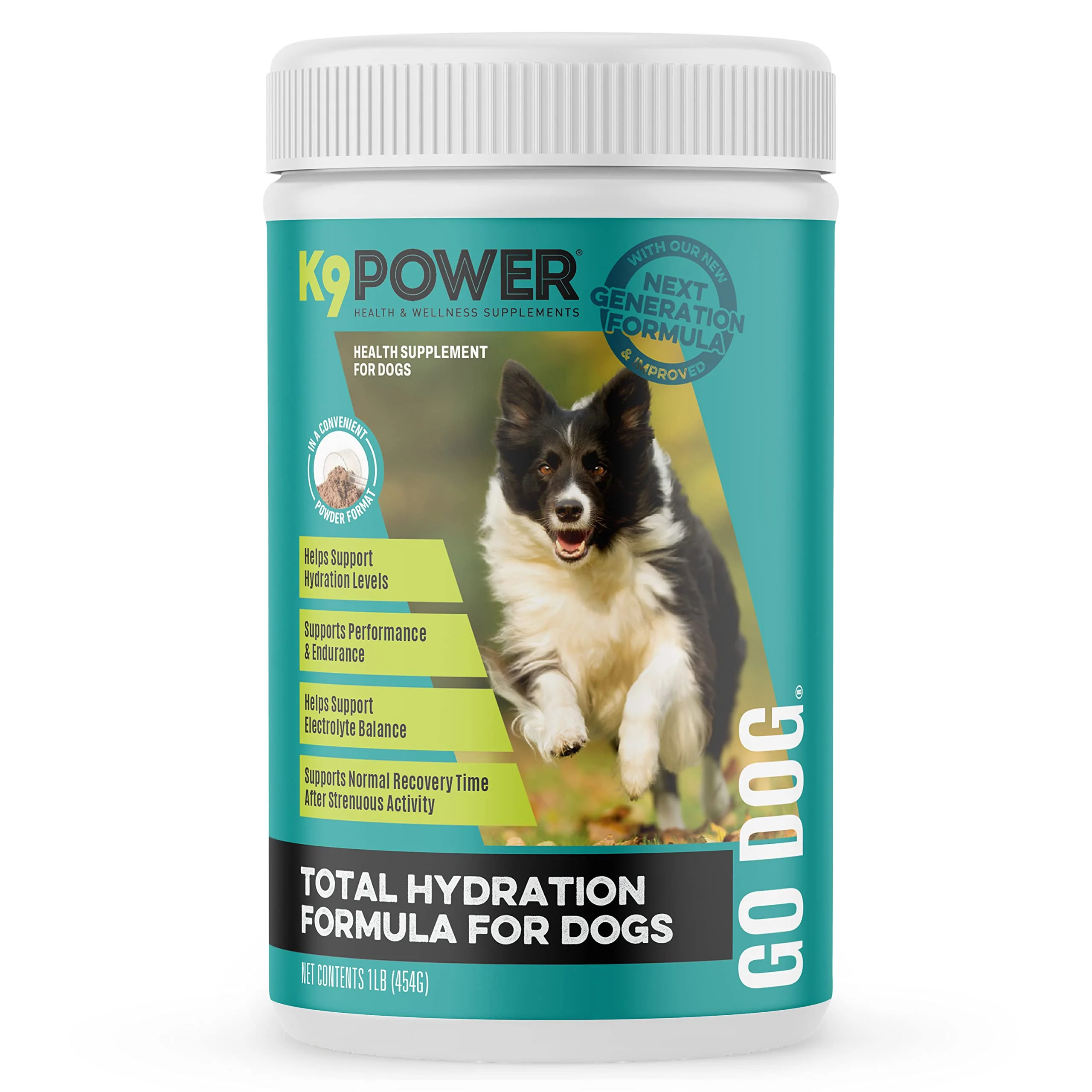 K9 Power Next Generation Go Dog - Water Additive for Dogs, Hydration and Performance Electrolyte Mix, Recovery and Electrolyte Additive