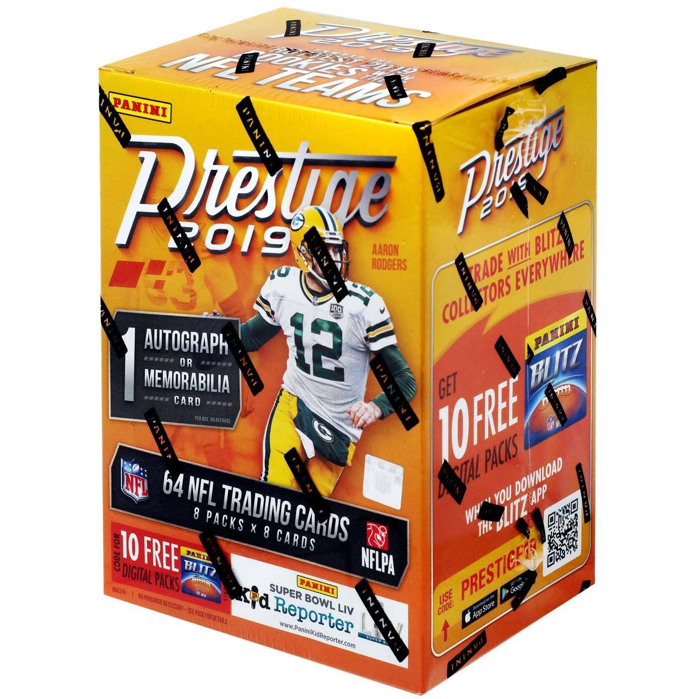 NFL Panini 2019 Prestige Football Trading Card BLASTER Box [8 Packs]