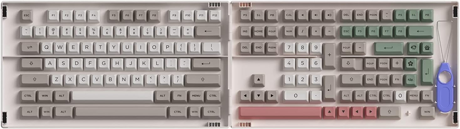 Akko Neon 158-Key ASA Profile PBT Double-Shot Full Keycap Set for Mechanical Keyboards with Collection Box