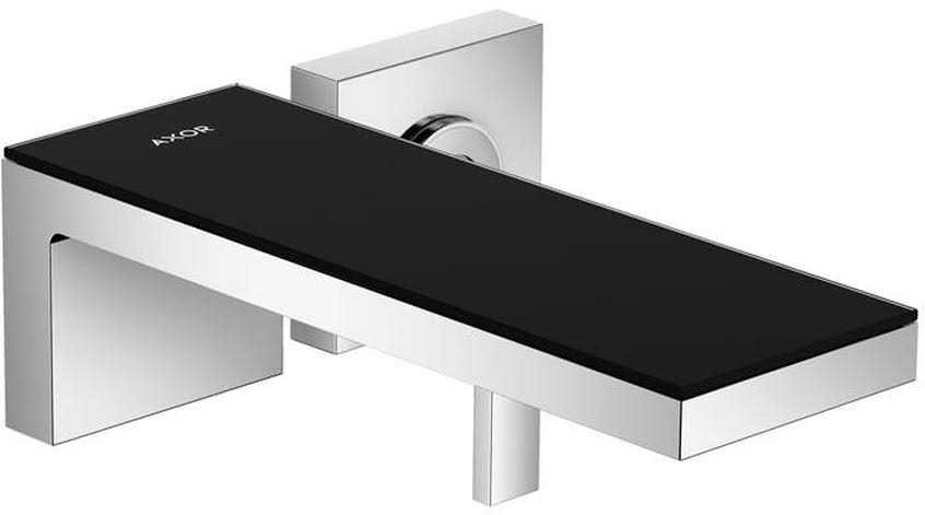 Axor 47060601 MyEdition Wall-Mounted Single-Handle Faucet TRIM, 1.2 GPM in Chrome / Black Glass - Megean