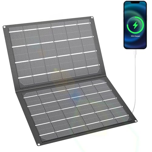 MARBERO 100W Portable Solar Panel, Foldable Solar Charger with Build-in Kickstand, Durable for Power Station, iPhone, Galaxy, Tablets