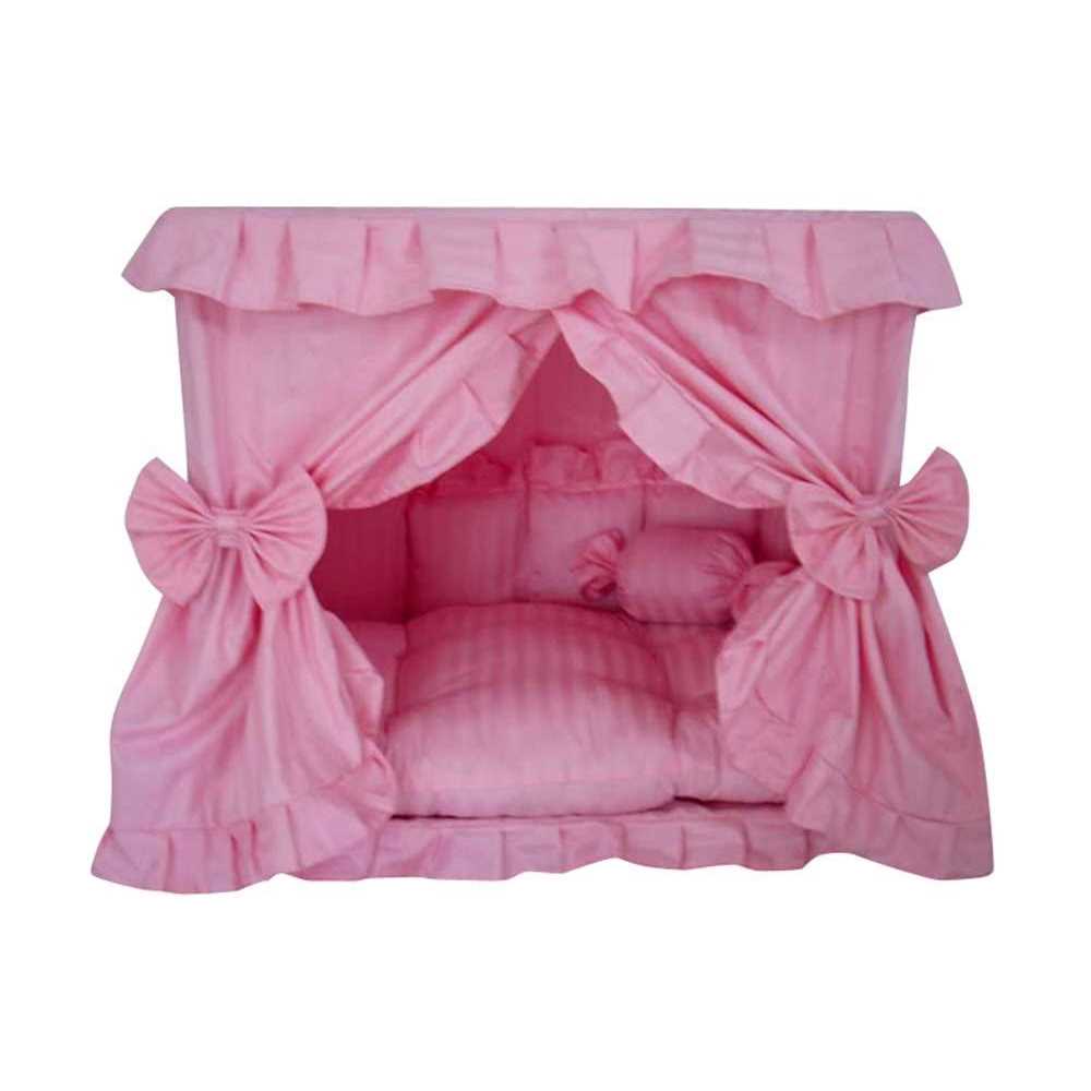 Princess Pink Pet Dog Handmade Bed House+1 candy Pillow - Pet Supplies online store