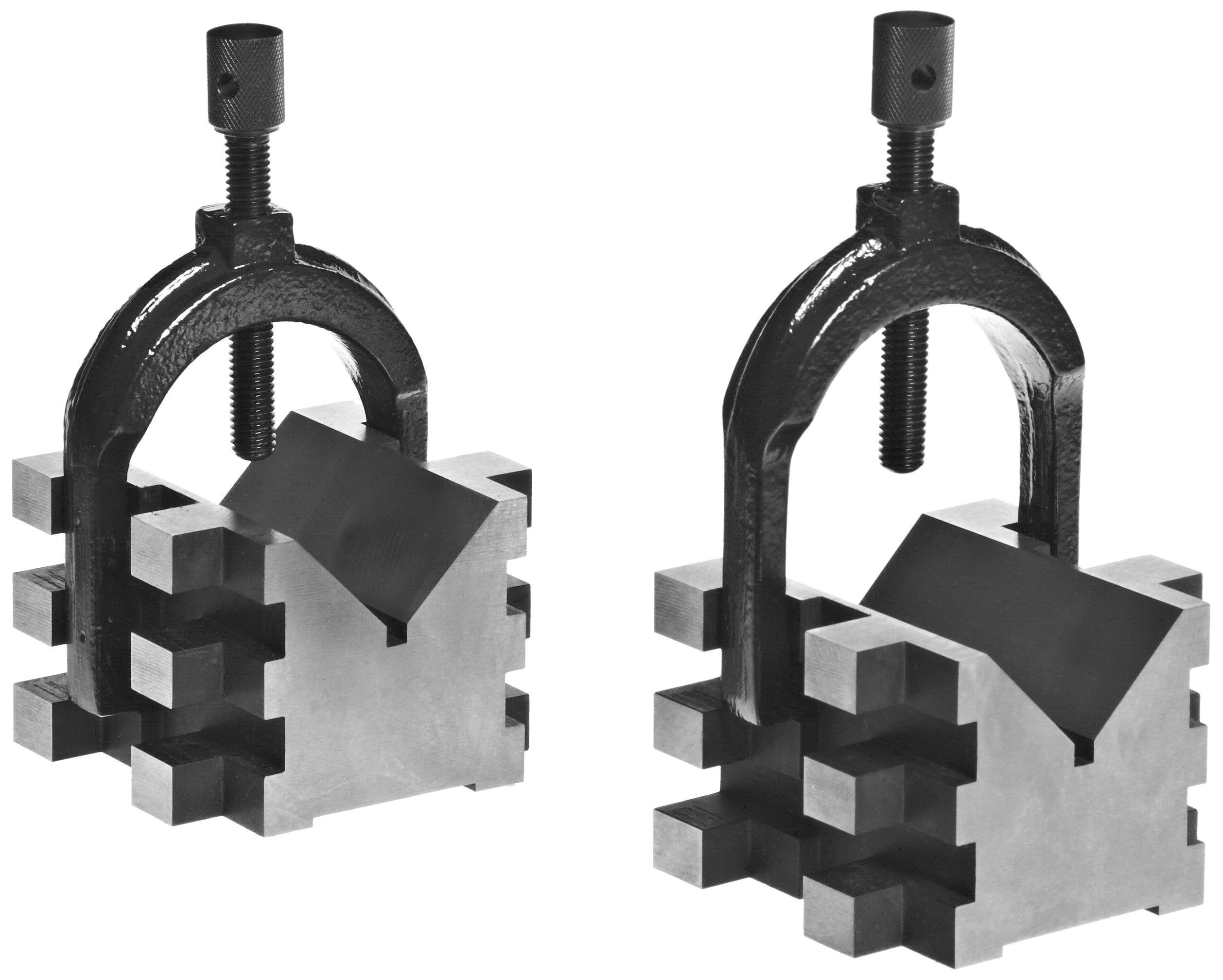 Brown u0026 Sharpe 750-2 4 Piece V Block and Clamp Pair Set, Hardened Steel, 0.0003x22 Accuracy, 2x22 Maximum Capacity, 2-1/2x22