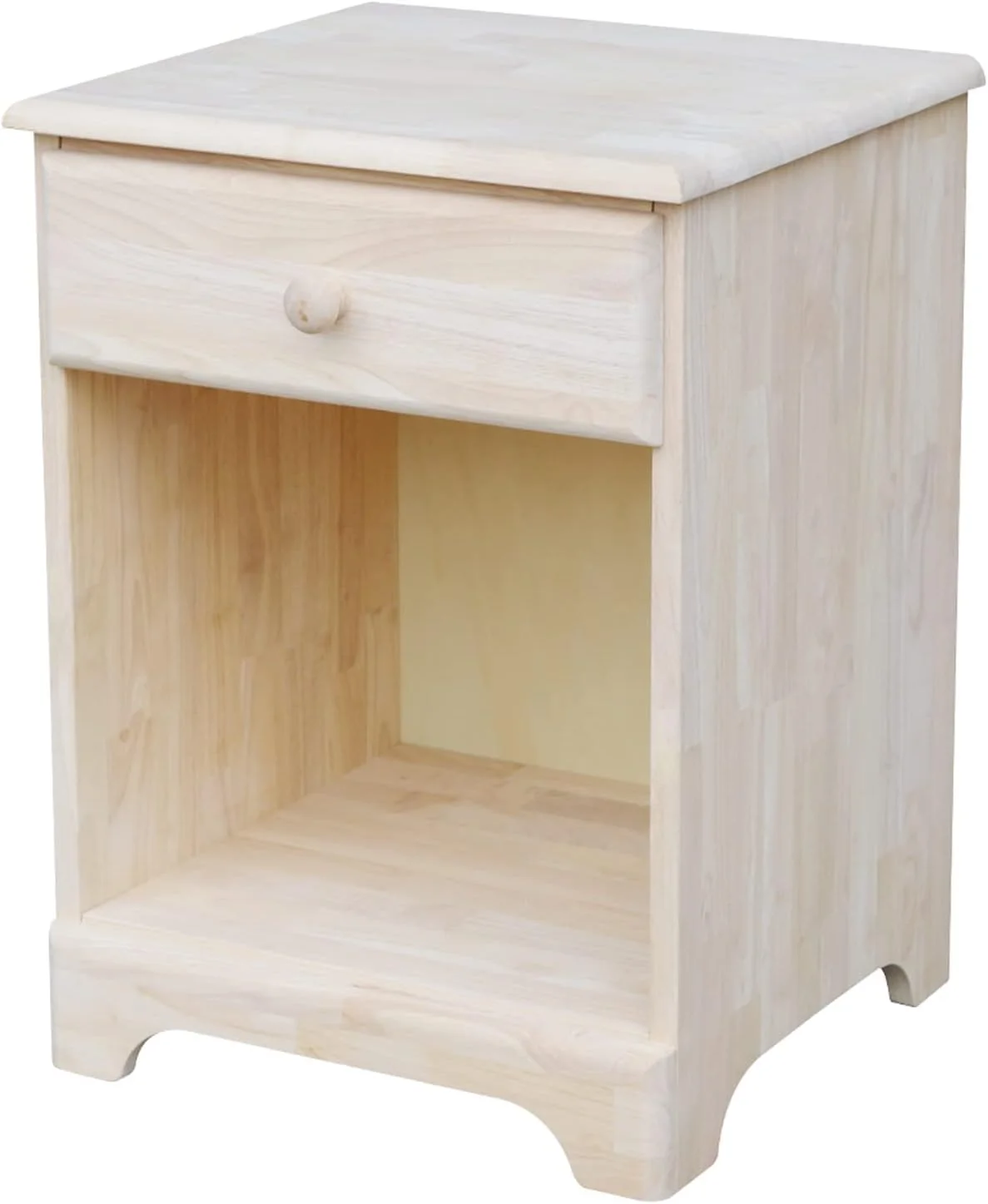 Night Stand with One Drawer  Unfinished