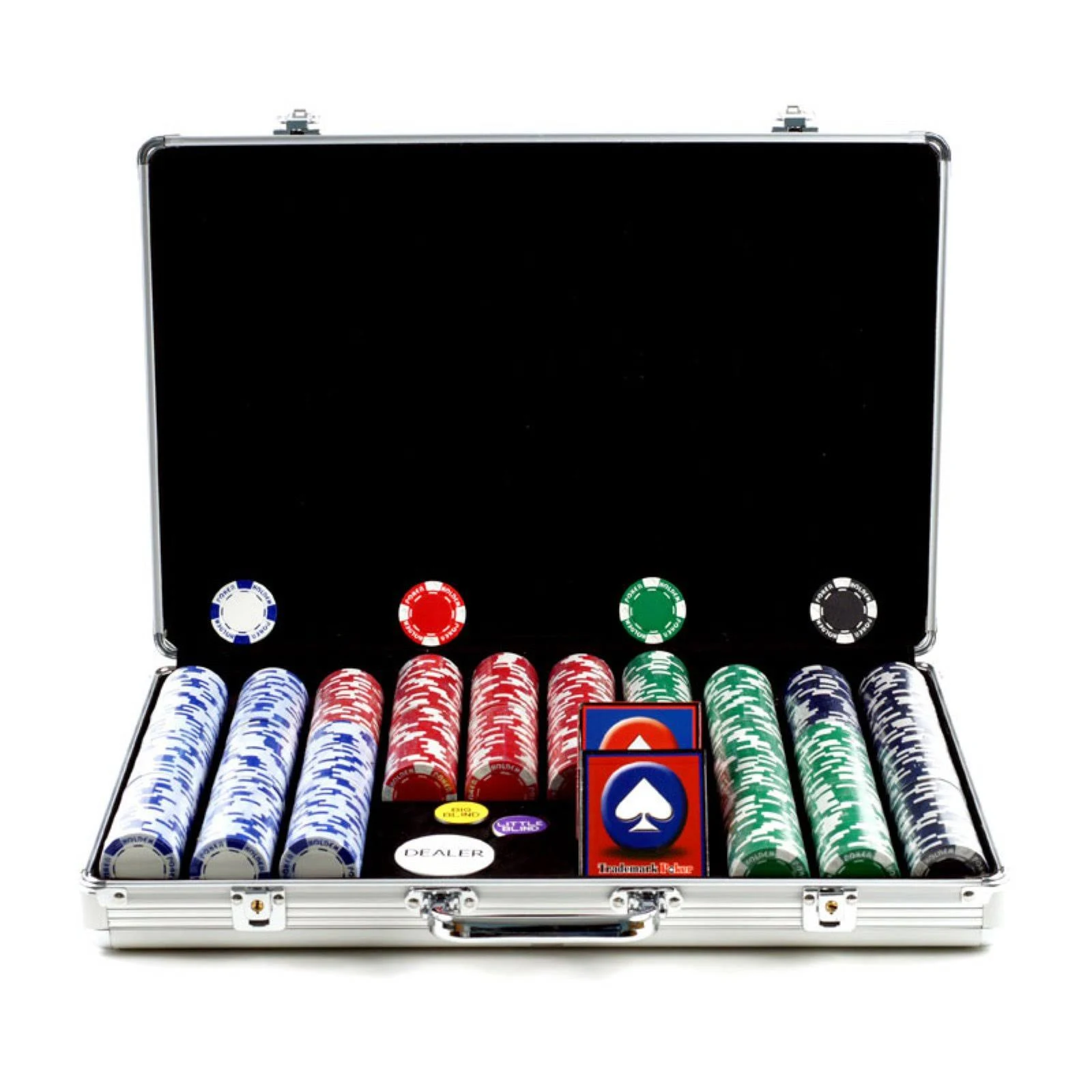 Trademark Poker 650 Holdem Poker Chip Set with Executive Aluminum Case