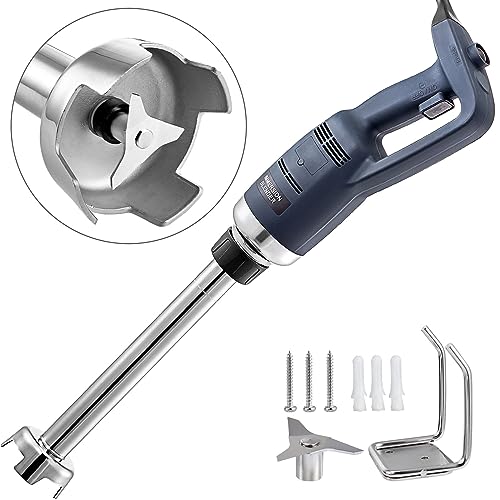 VEVOR Commercial Immersion Blender 350W Power, Hand Held Mixer with 9.8-Inch 304 Stainless Steel Removable Shaft