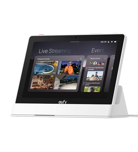 eufy Security eufy Smart Display E10, Smart Home Hub, 8" Control Panel, Compatible Devices, Four Views on One Screen, Instant Door Alerts