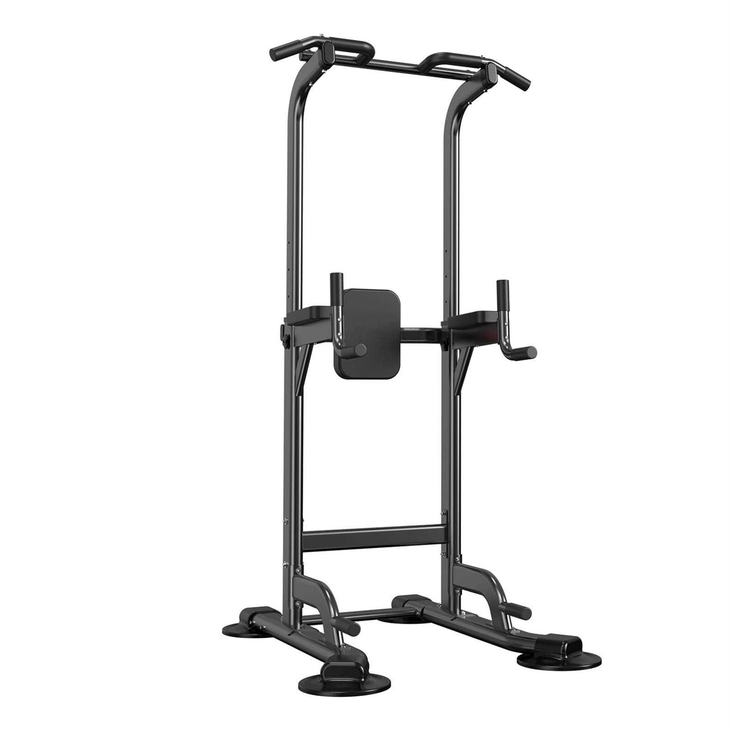 K KiNGKANG Power Tower Adjustable Height Pull Up Dip Station Multi-Function Home Strength Training Fitness Workout Station for Home Gym