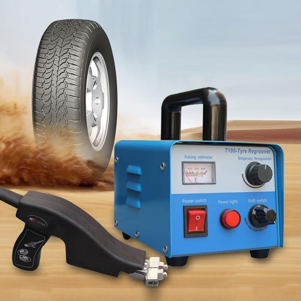 Tire Groover Truck Car Tire Grooving Tool Kit Regroover Machine Iron Tire Groover Cutter Tire Groover Heated Machine 110V 400W (A)