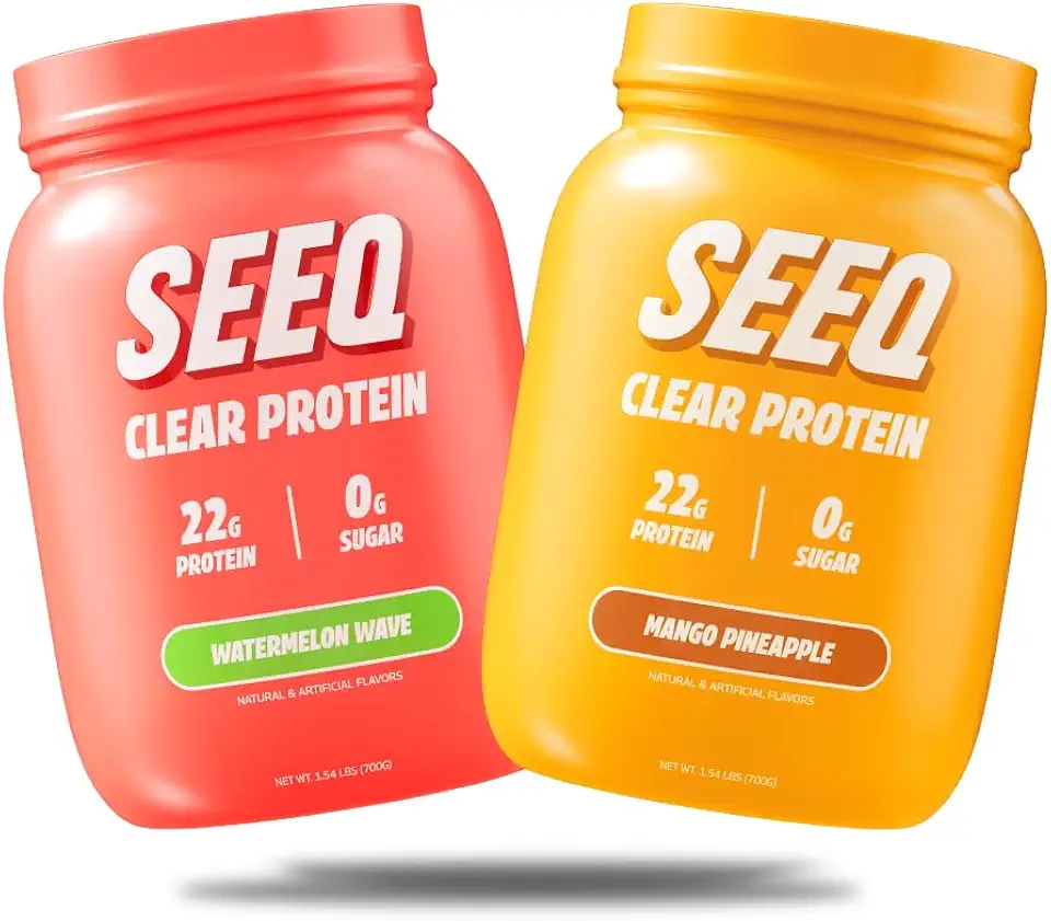 SEEQ Clear Protein Bundle (Clear Whey Protein Isolate Watermelon Wave + Mango Pineapple) - Kansas Nuitrition - HNZSDS