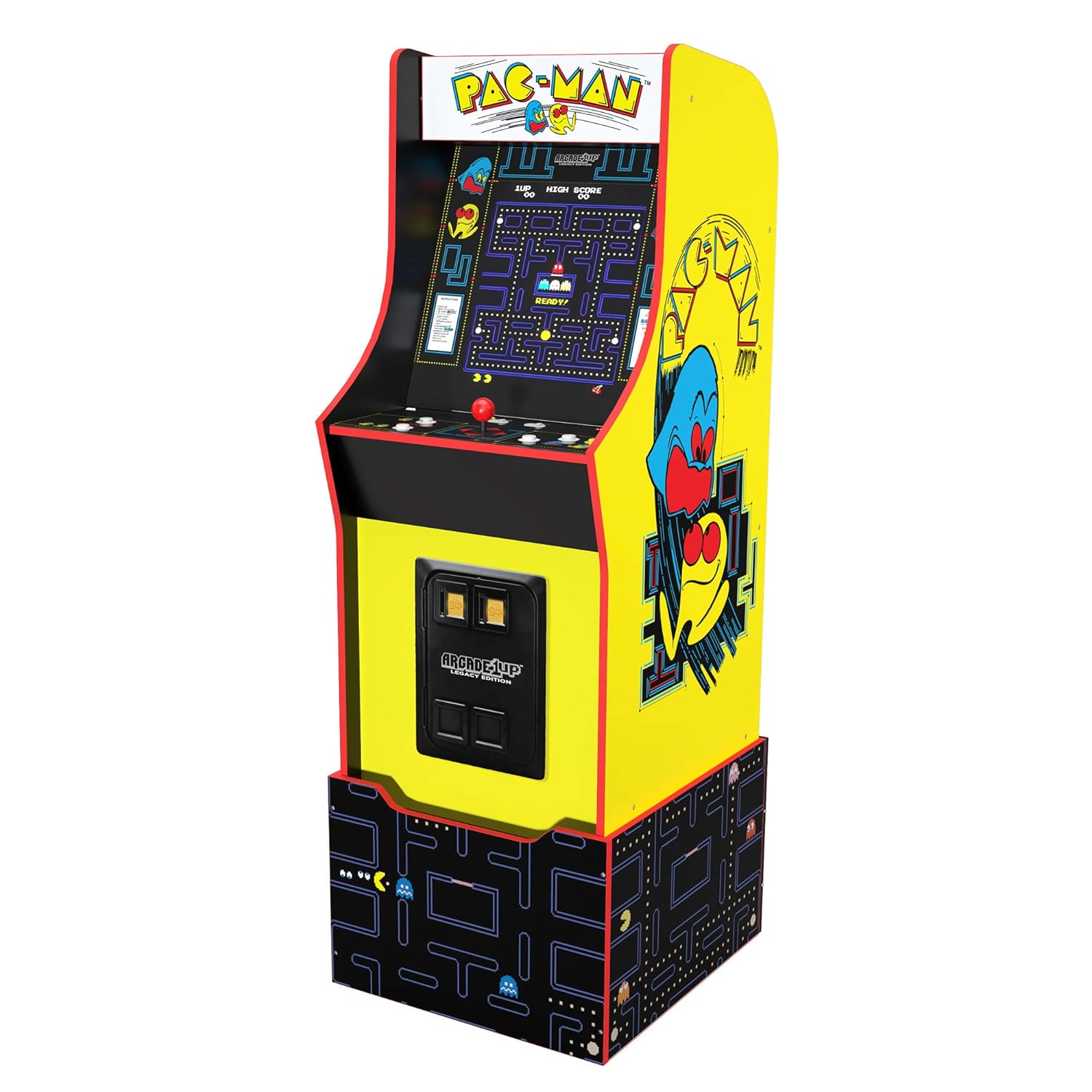 Arcade1UpBandai Namco Entertainment Legacy Edition Arcade Machine, 4-Foot —12-in-1 Pac-Man Arcade Game Machine for Home