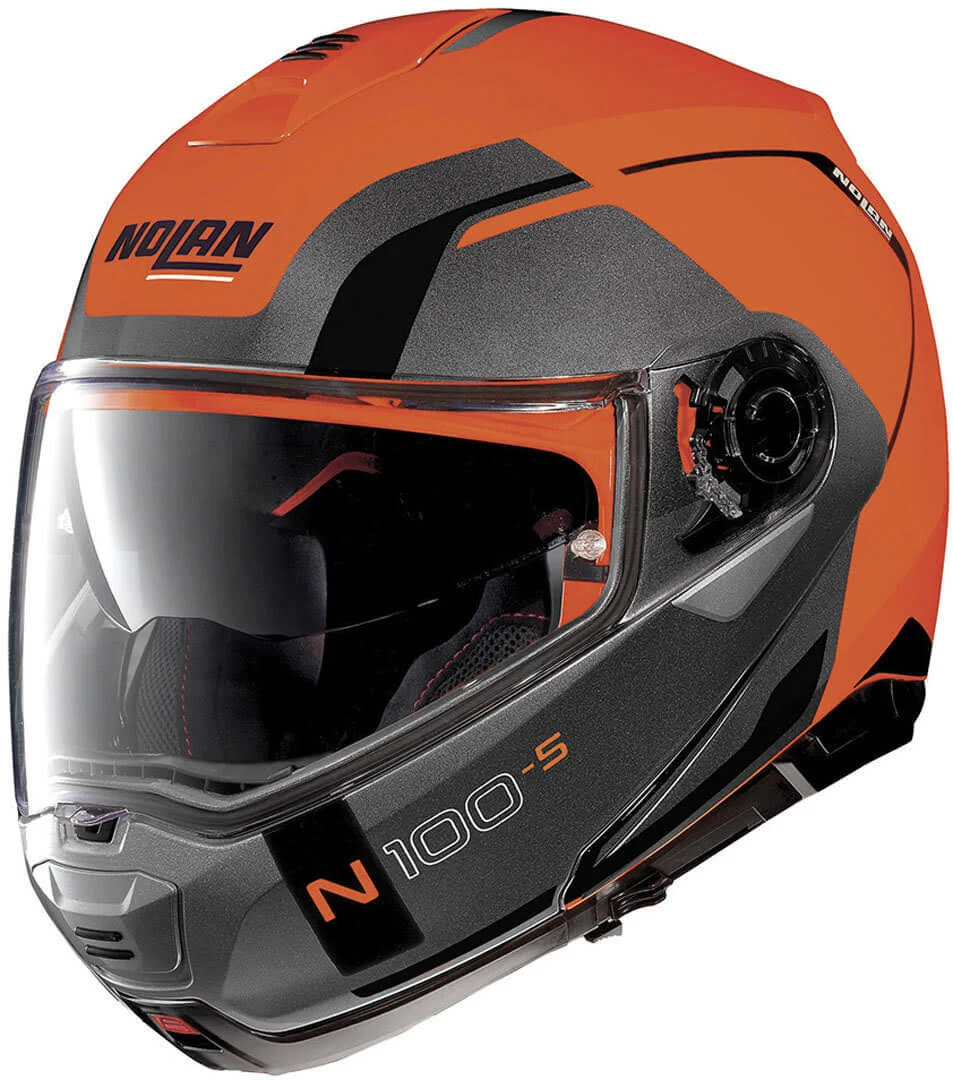 Nolan N100-5 Consistency N-Com Helmet, Orange, Size Xs