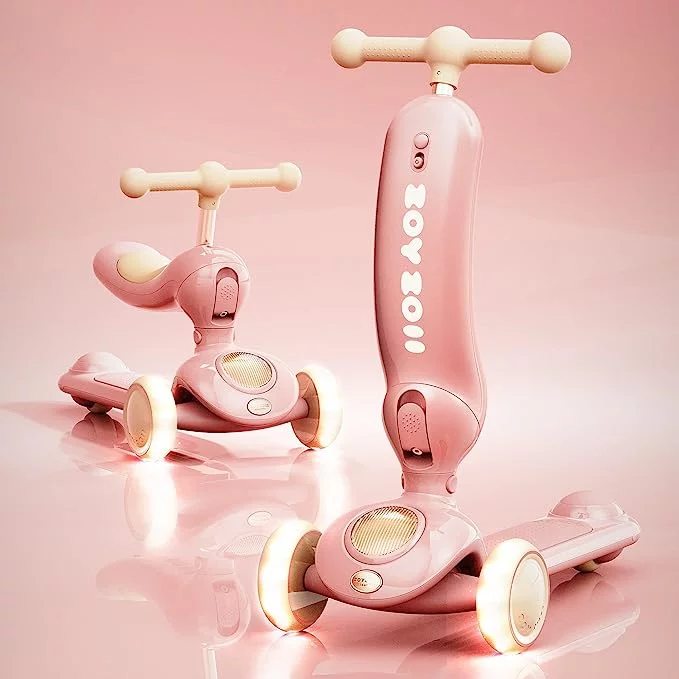 Zoy zoii LED Light-up Kids Kick Scooter -Fantasy Pink