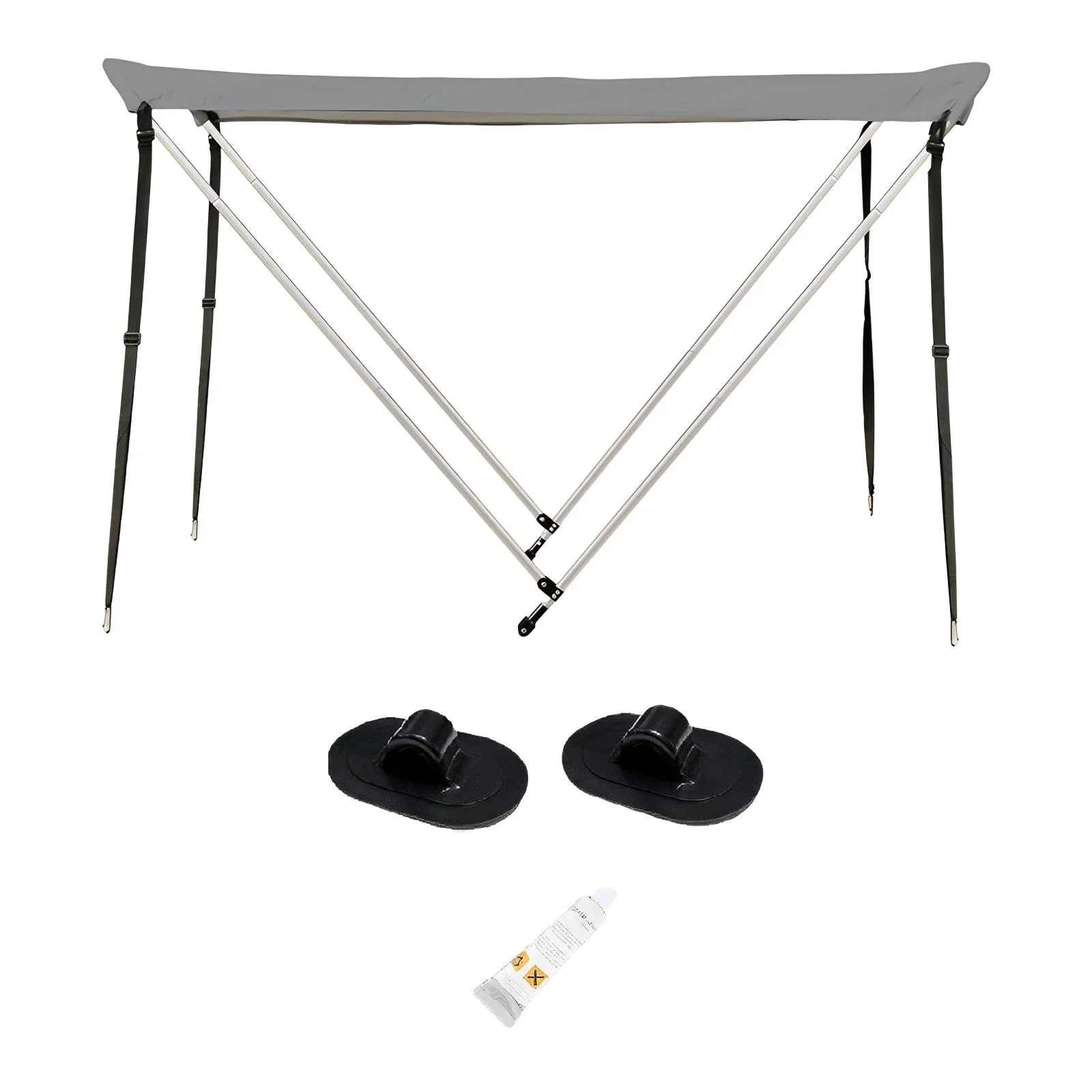 Boat Canopy with Adjustable Strap Foldable Tent Bimini Top Replacement Cover 3PCS