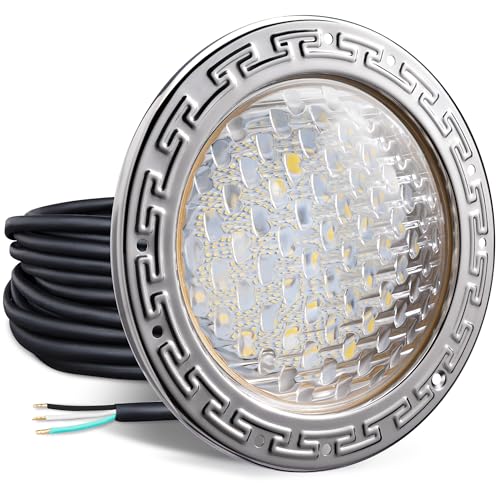 SURAIELEC LED Pool Lights for Inground Pool, 12V AC 10 inch Underwater Swimming Pool Light Replacement for Pentair Hayward Wet Niches, 30W, 3000LM