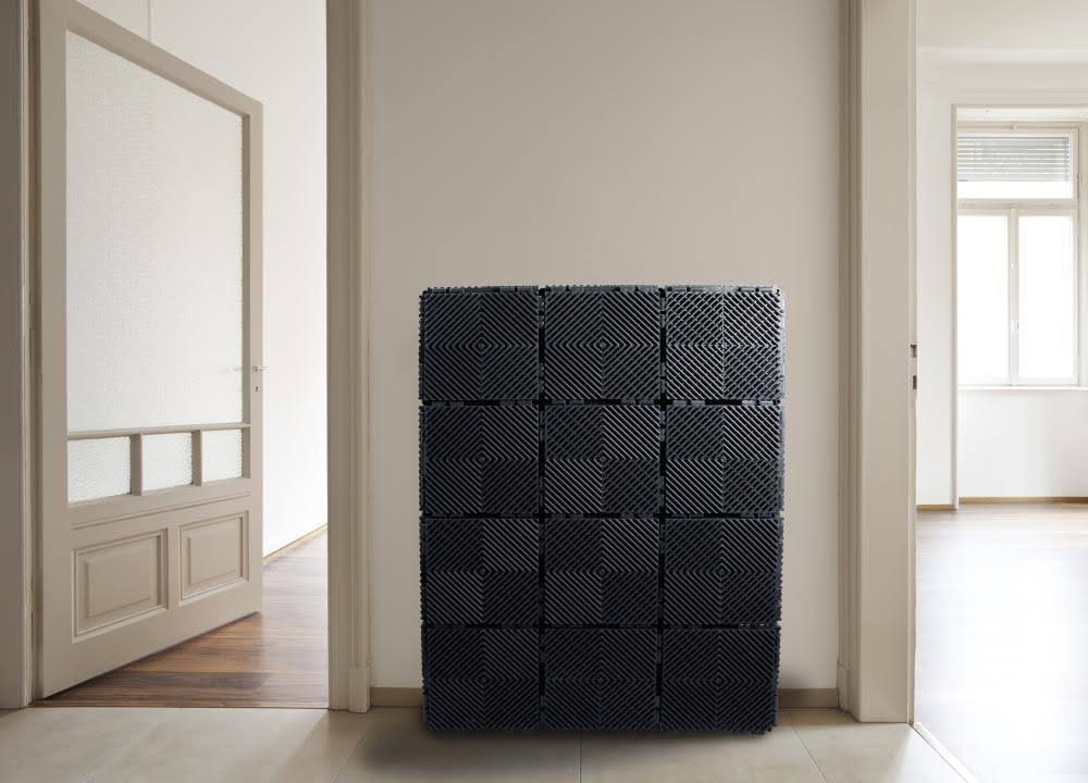 Ready Covers Radiator Cover HEATING Cabinet (Charcoal - 48 Tiles, 250 Pegs)