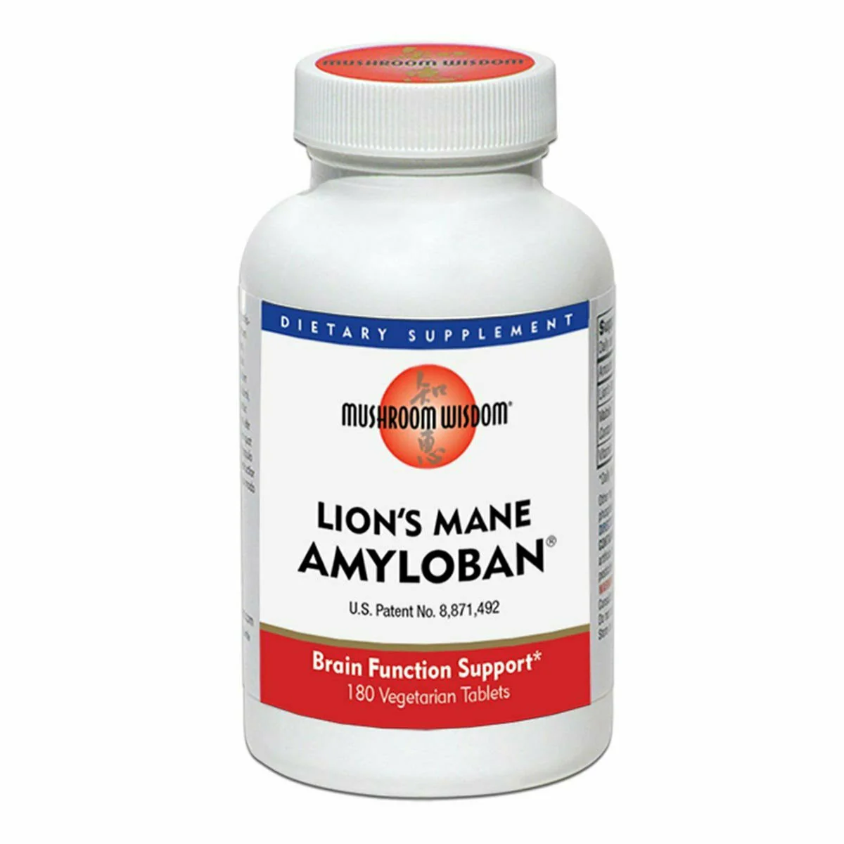 Lion's Mane Amyloban 180 vegtabs by Mushroom Wisdom, Inc. - Kansas Nuitrition - HNZSDS