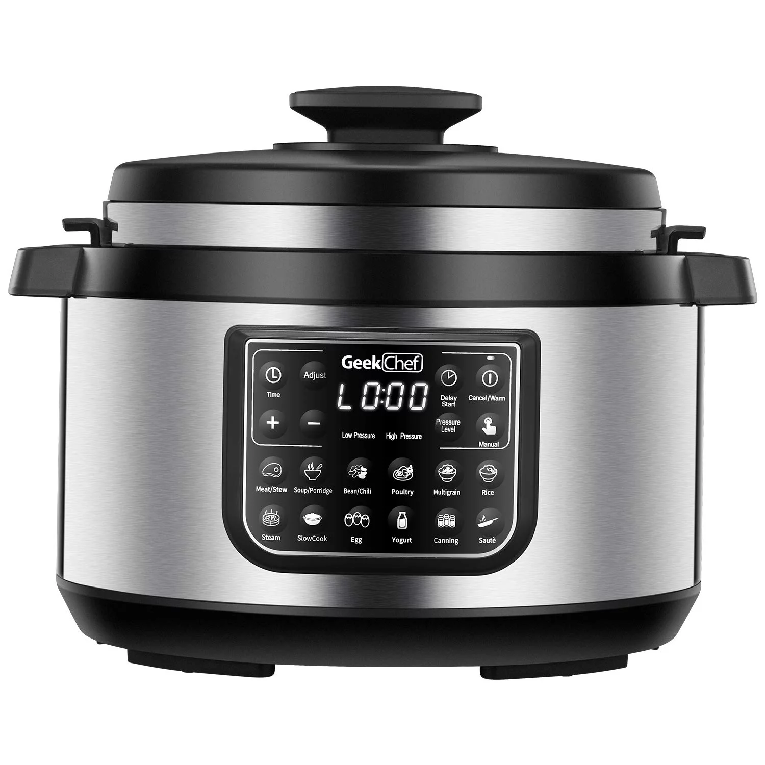 12-In-1 Electric Pressure Cooker，Multi-Function Programmable Pressure Cooker, Slow Cooker, Rice Cooker, Wok, Steamer, Heating Pot, Stainless Steel