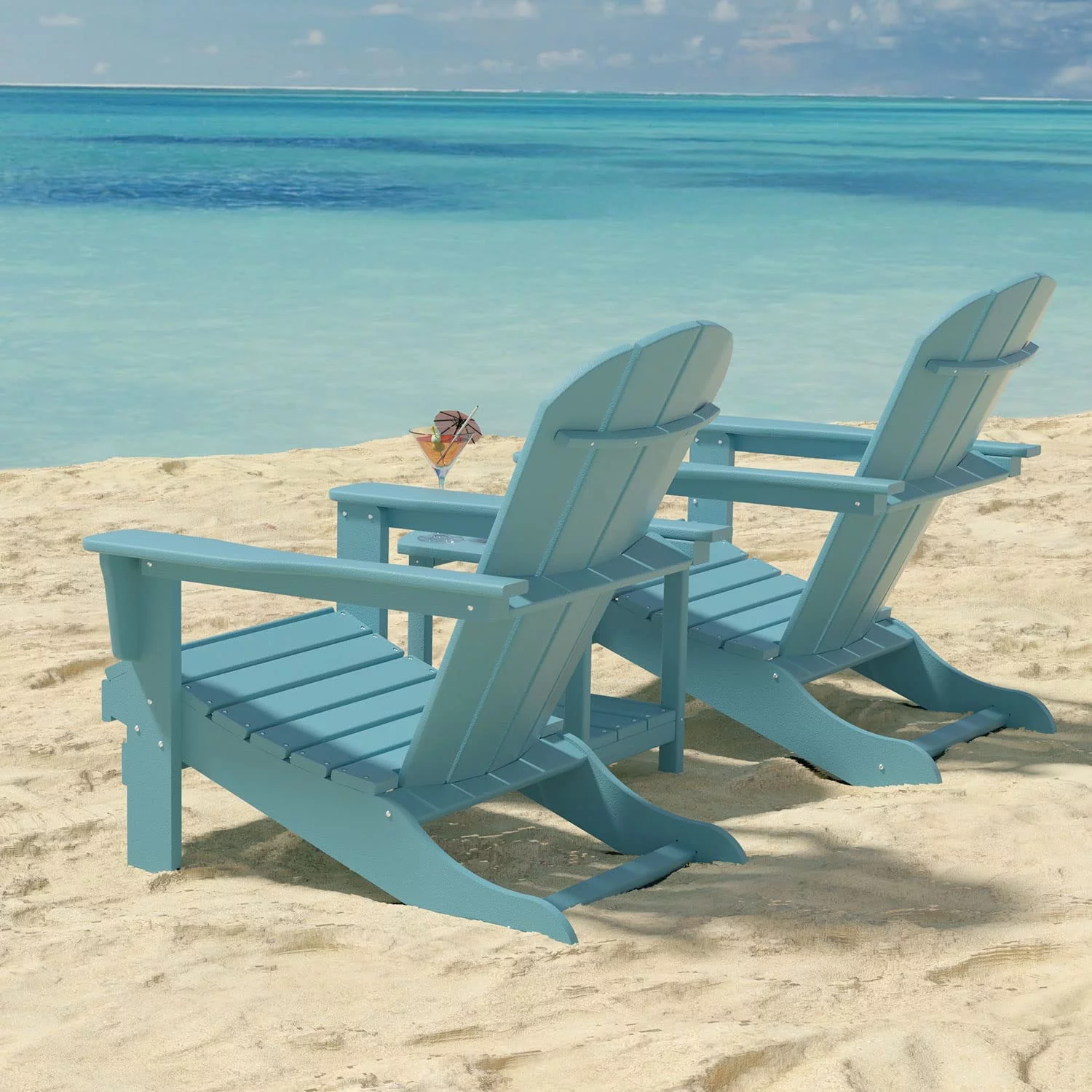 WILLIAMSPACE Adirondack Chairs Set of 2, Lifetime Outdoor Adirondack Chair Oversized Fire Pit Chair