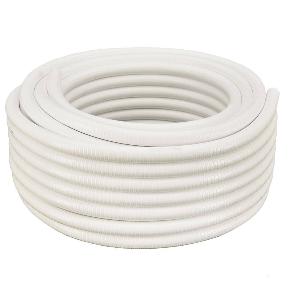 HYDROMAXX 3-in x 50-ft Schedule 40 White Flexible PVC Pipe | WF300050