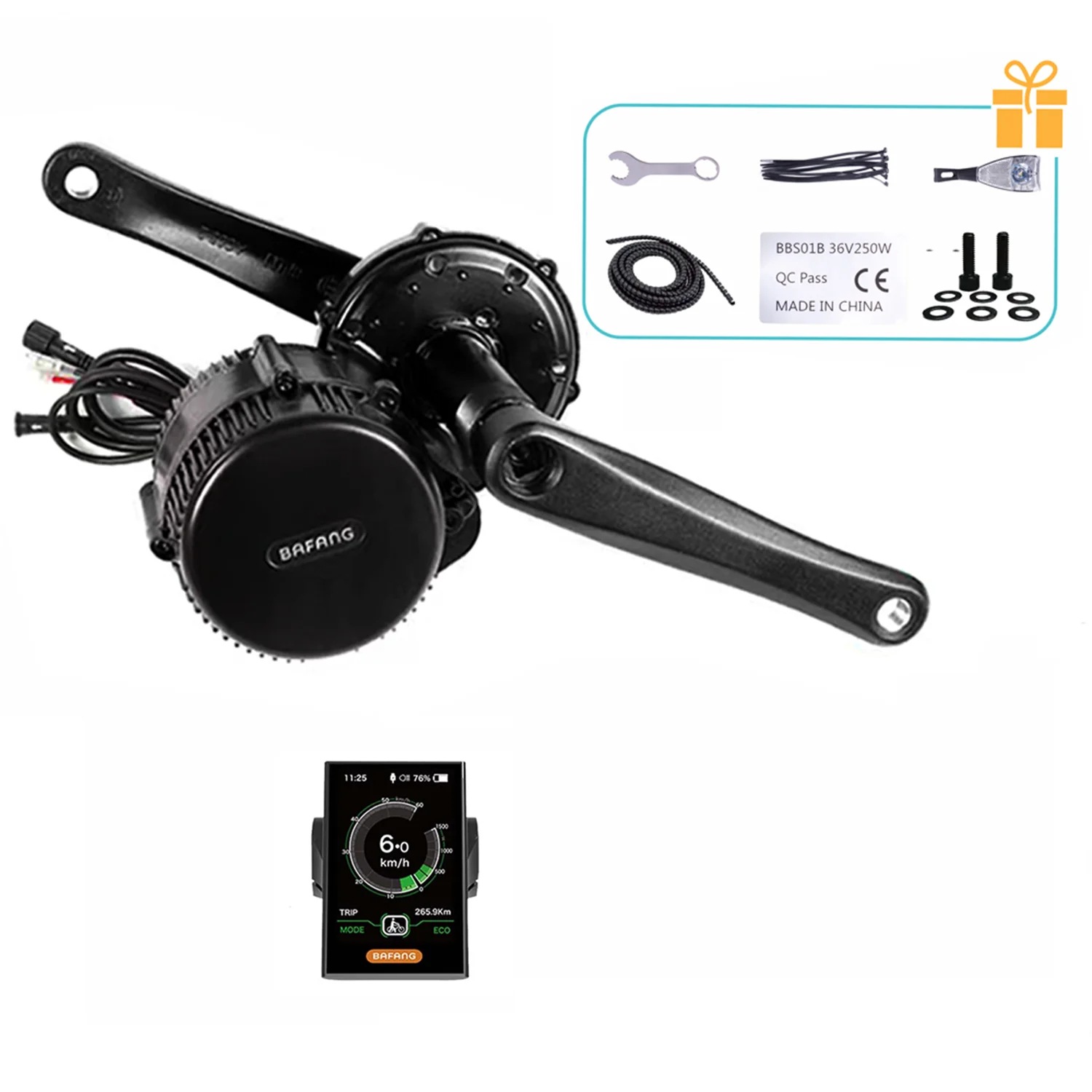Bafang BBSHD 1000W 52V Mid Drive Motor Kit Electric Bicycle Conversion Kit C18 No Battery DIY eBike Kits