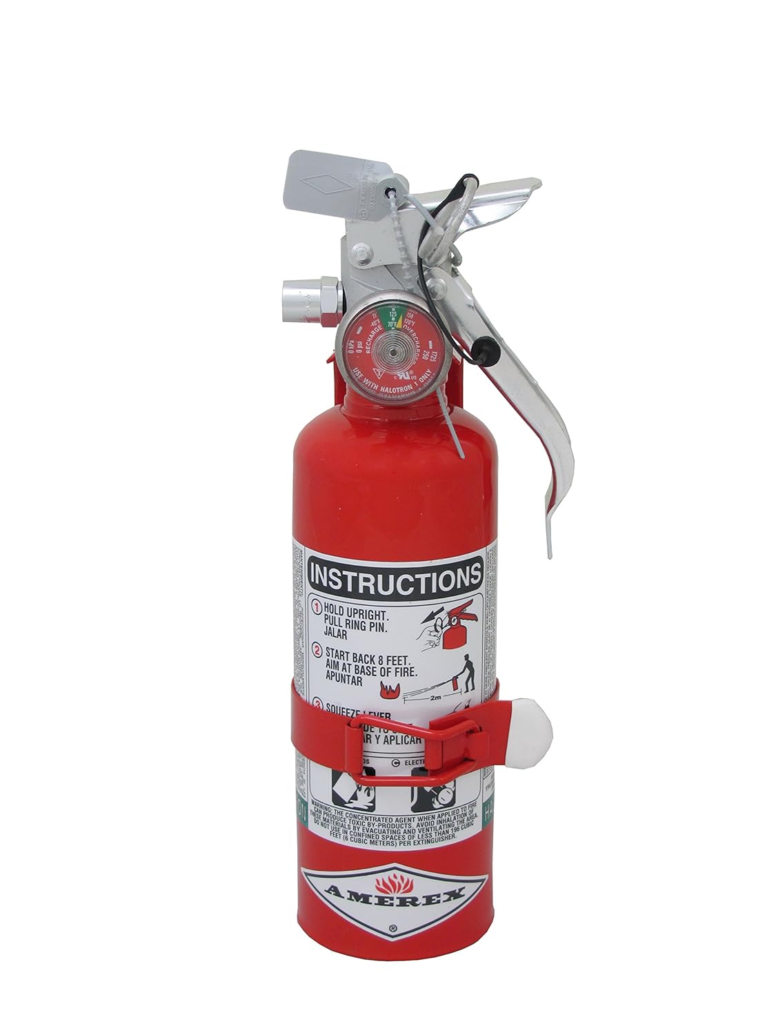 Amerex A384T, 1.4lb Halotron I Class B C Fire Extinguisher